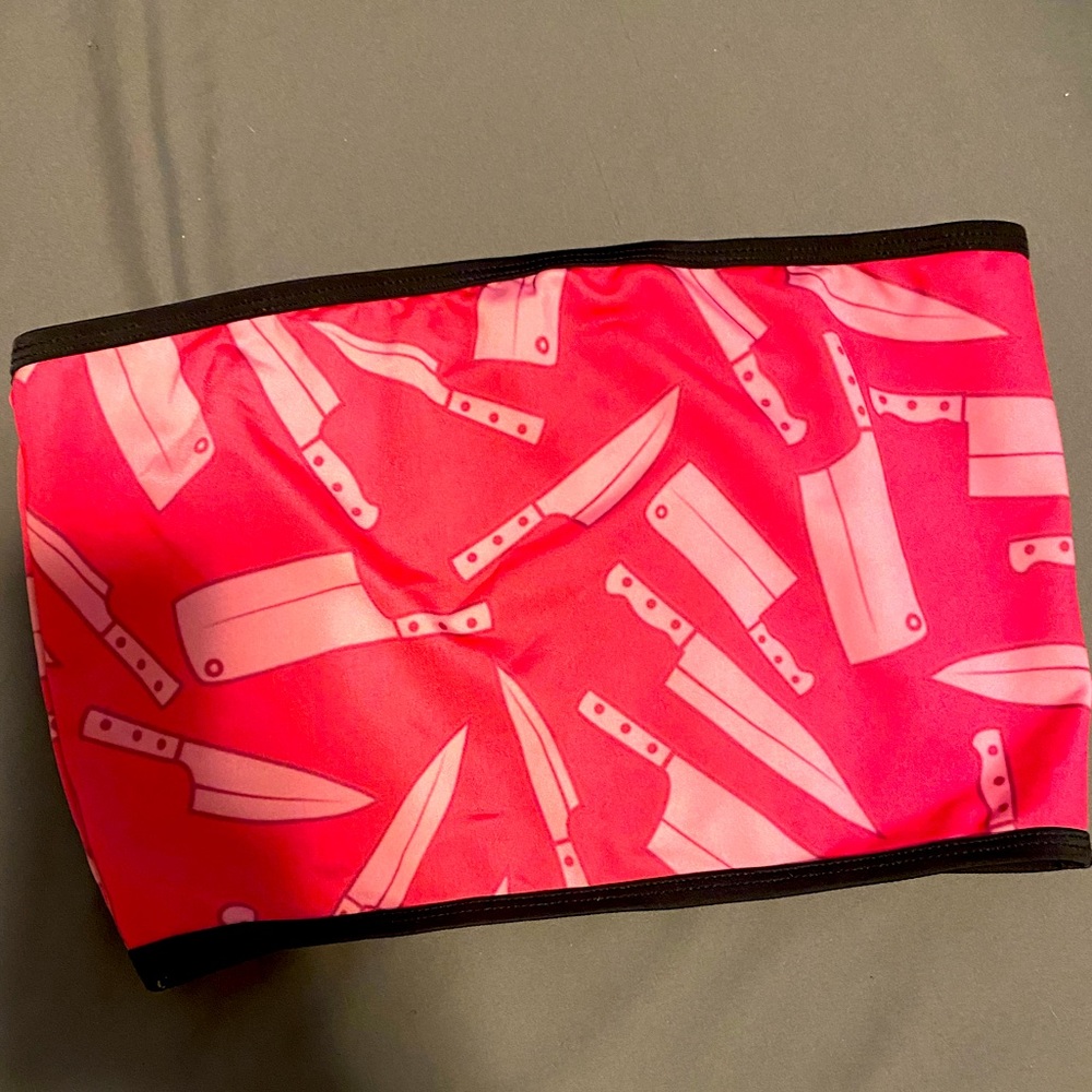 Pink knife tube top